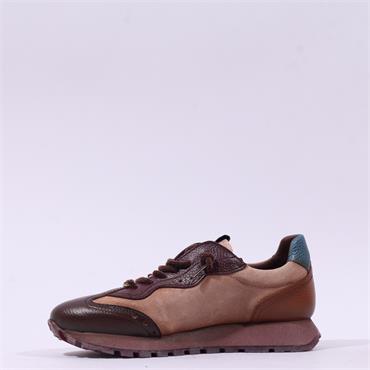 Hispanitas Oregon Bungee Lace Trainer - Almond Suede